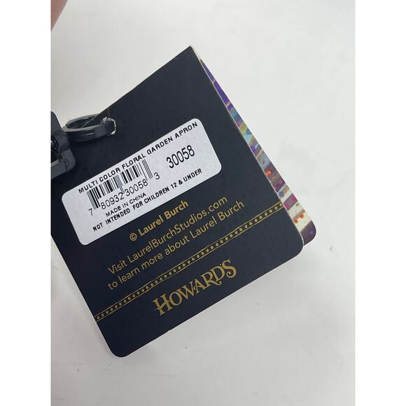 New Laurel Burch Adjustable Garden Apron FelineMulti Color Floral Flower Print - Picture 6 of 6